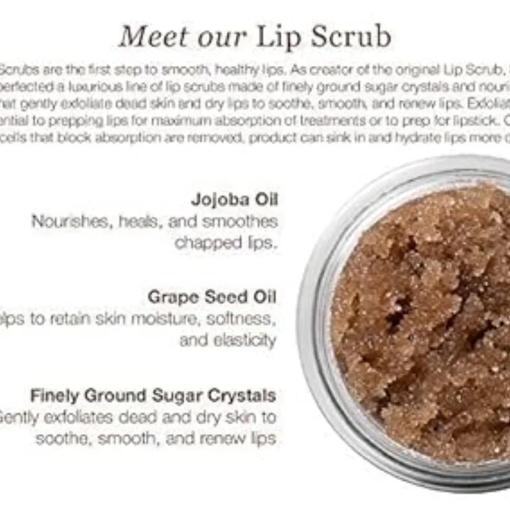 sara happ The Lip Scrub: Vanilla Bean Sugar Scrub, Exfoliating Lip Treat…